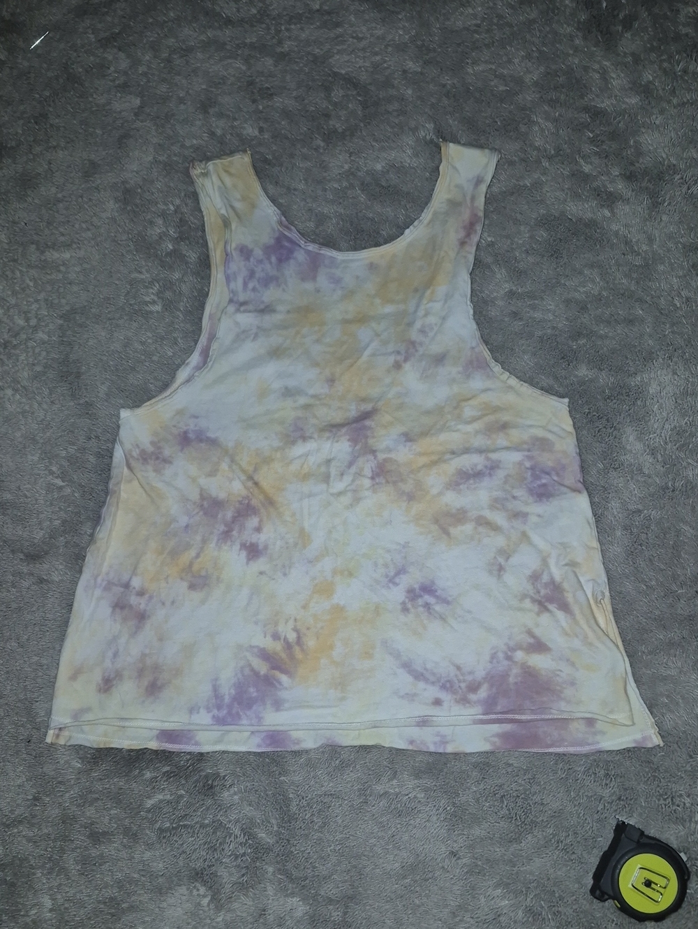 Urban Outfitters Tie-Dye Scoop Tank in Purple & Cream